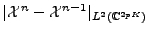 $\vert{{\mathcal{X}}}^n-{{\mathcal{X}}}^{n-1}\vert _{L^2({\mathbb{C}}^{2pK})}$