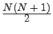 $\frac{\displaystyle N(N+1)}{\displaystyle 2}$