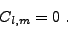 \begin{displaymath}%
C_{l,m} = 0 \ .
\end{displaymath}