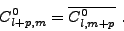 \begin{displaymath}
C^{0}_{l+p,m} = \overline{C^{0}_{l,m+p}} \ .
\end{displaymath}