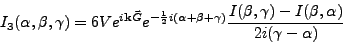 \begin{displaymath}
I_3(\alpha,\beta,\gamma) = 6V e^{i{{\mathbf k}}\vec{G}} e^{ ...
...eta,\gamma)-I(\beta ,\alpha)}{\displaystyle 2i(\gamma-\alpha)}
\end{displaymath}