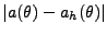 $\vert a(\theta)-a_h(\theta)\vert$