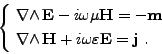 \begin{displaymath}
\left\{
\null\,\vcenter{\openup\jot \let\\ =\@
\ialign{\str...
...repsilon {{\mathbf E}}= {{\mathbf j}}\ . \cr
\crcr}}\,
\right.
\end{displaymath}